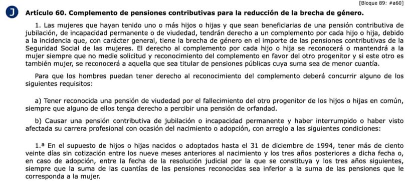 Artículo 60 de la Ley General de la Seguridad Social