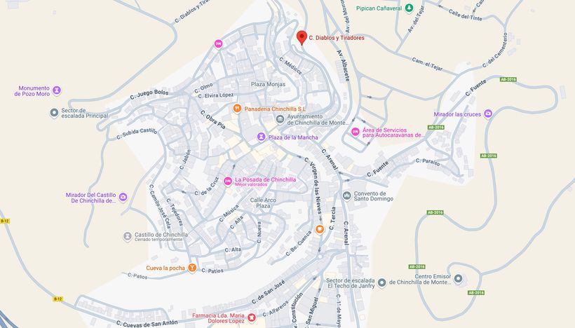 Localización de la vivienda en Chinchilla