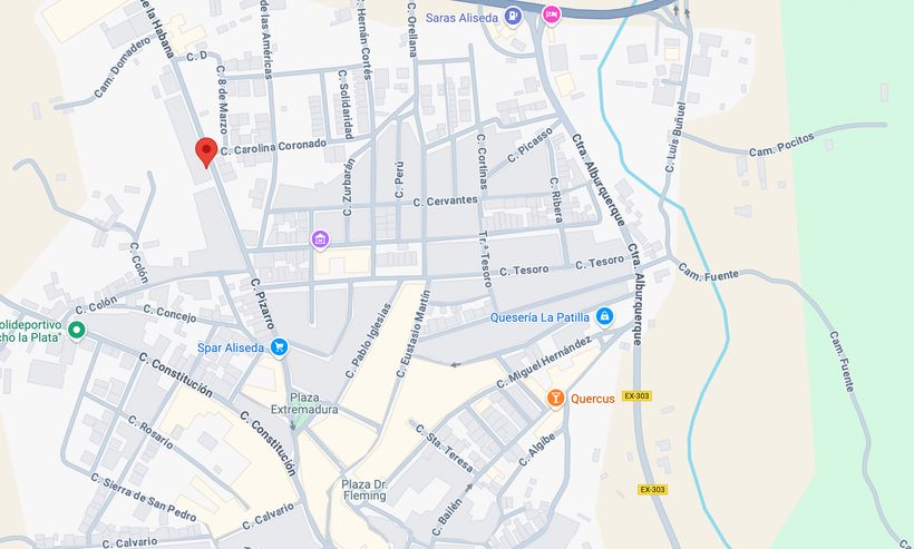Localización de la vivienda en montijo