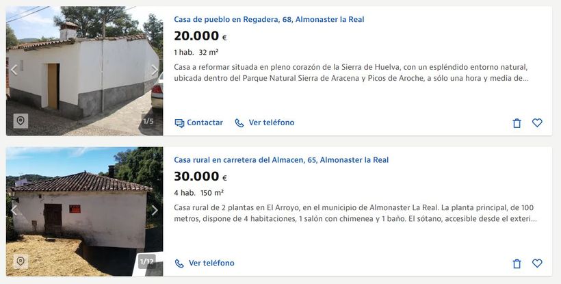 Oferta de casas en Idealista