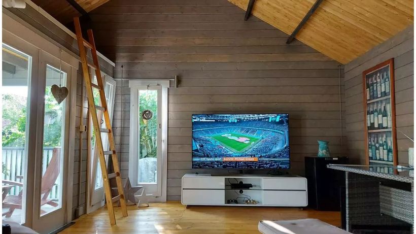 Interior de la casa prefabricada