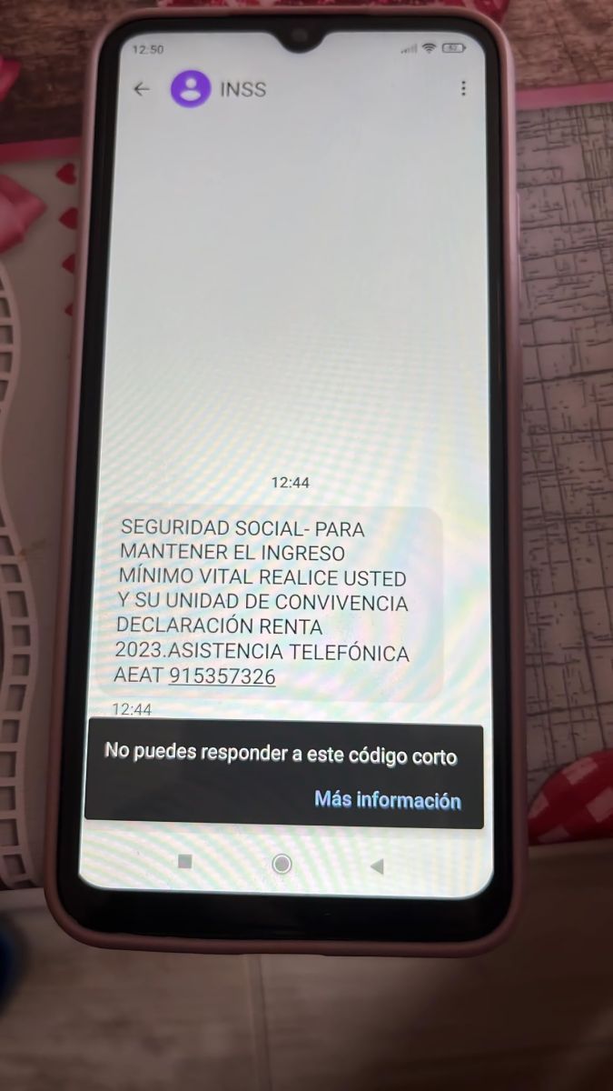 Mensaje de la Seguridad Social para mantener el Ingreso Mínimo Vital