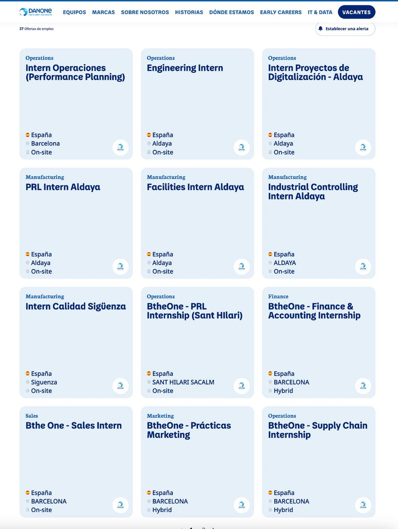 Canal de empleo de Danone