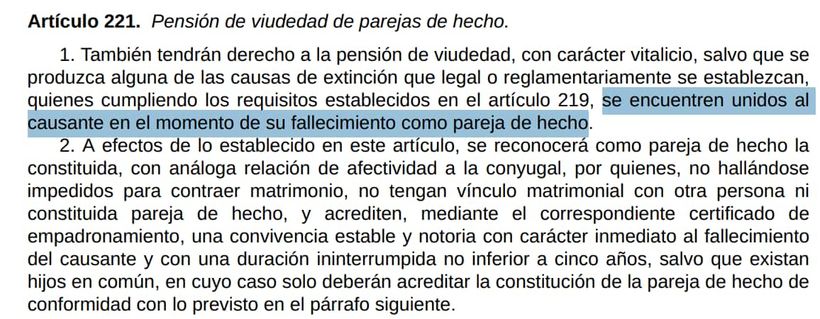 Artículo 221 de la Ley General de la Seguridad Sociala