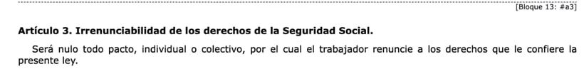 Artículo 3 de la Ley General de la Seguridad Social