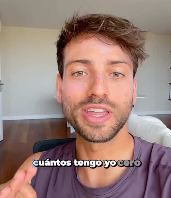 Andrés Millán durante el video en Instagam