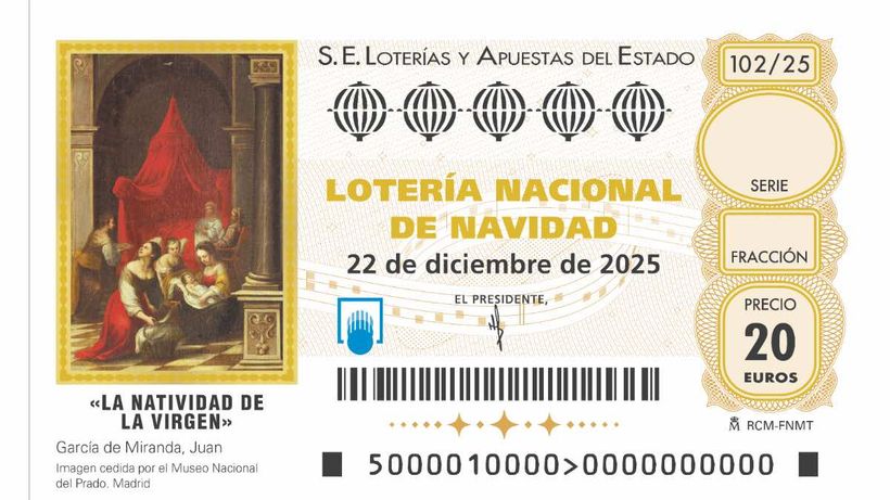 Décimo de la Lotería de Navidad 2025