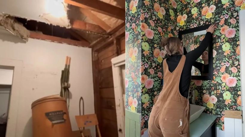 Antes y después del baño de la casa