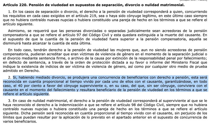 Artículo 220.2 de la Ley General de la Seguridad Social