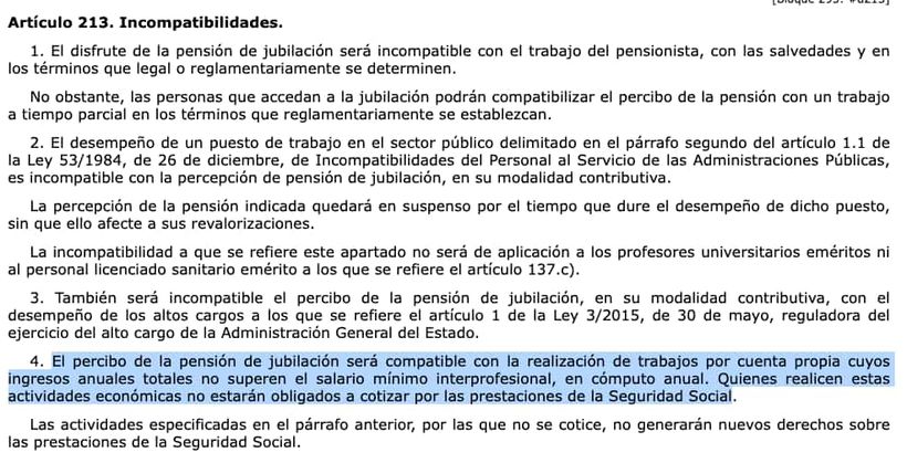 Artículo 213 de la Ley General de la Seguridad Social