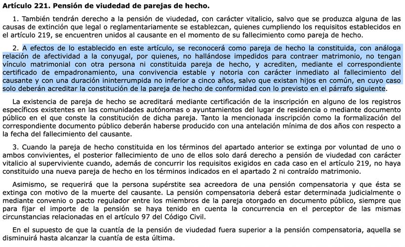 Artículo 221 de la Ley General de la Seguridad Social