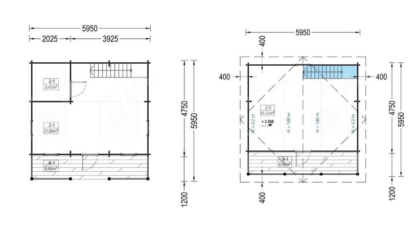 Planta de la casa prefabricada