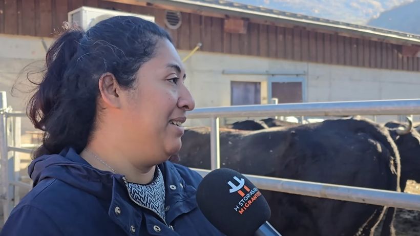 Norma durante la entrevista