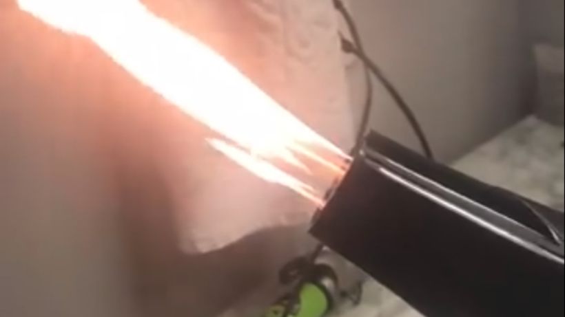 Secador ardiendo
