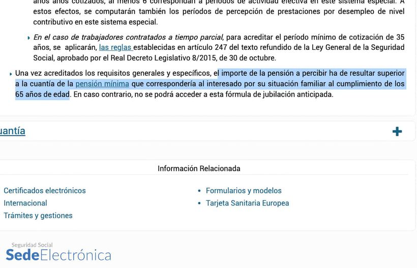 Requisitos para acceder a la jubilación anticipada voluntaria