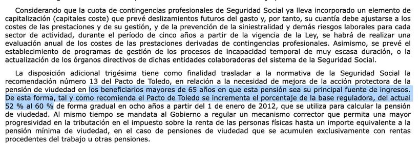 Disposición adicional trigésima de la Ley 27/2011