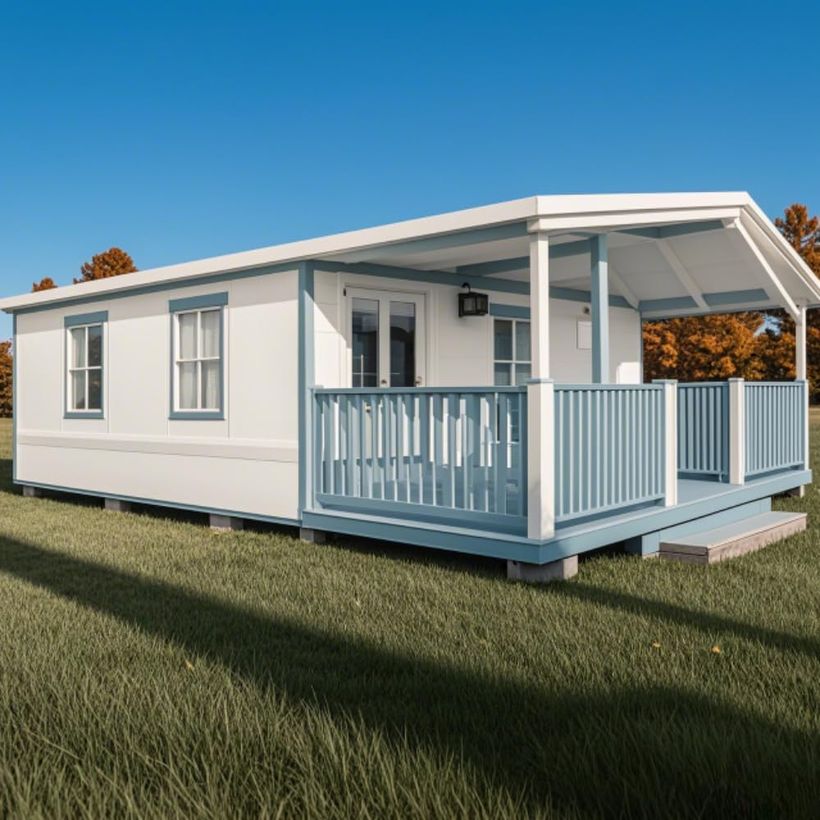 Fachada de la casa prefabricada a la venta en Amazon