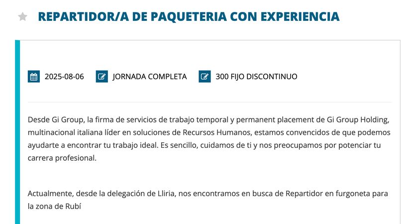 Empleo repartidores Rubí