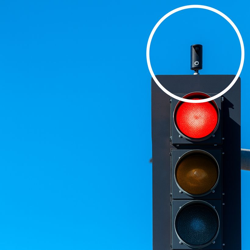 Luz azul visible a 360 grados