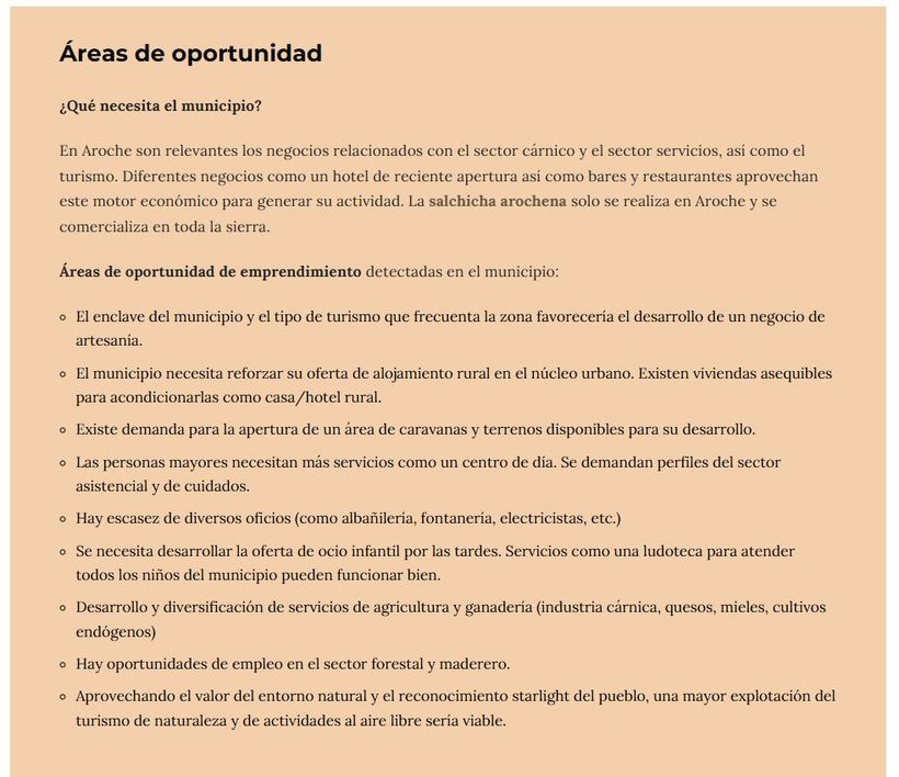 captura areas de oportunidad en Aroche