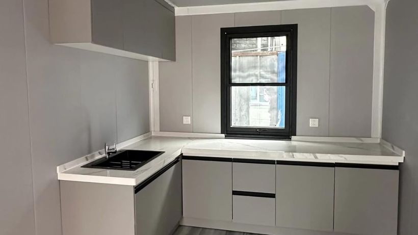 Cocina de la casa prefabricada de Amazon