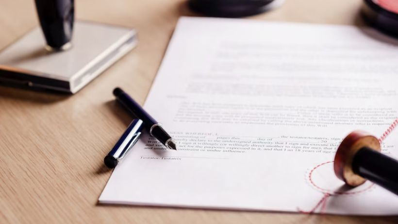 Firma de una herencia en un testamento