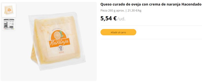 queso curado Mercadona