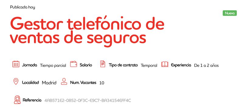 Oferta de empleo gestor telefónico