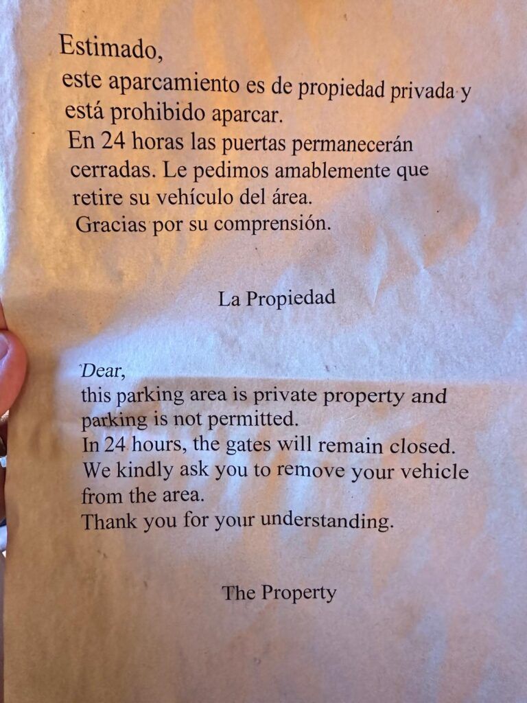 nota de la propiedad