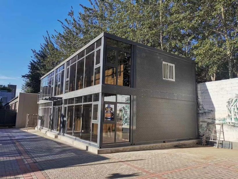 Exterior de la casa prefabricada