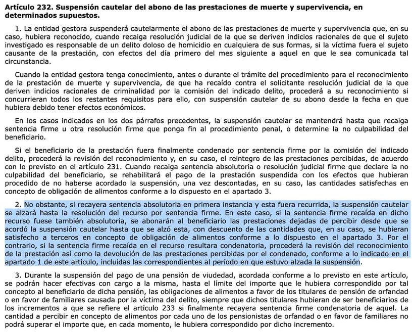 artículo 223.2 de la Ley General de la Seguridad Social