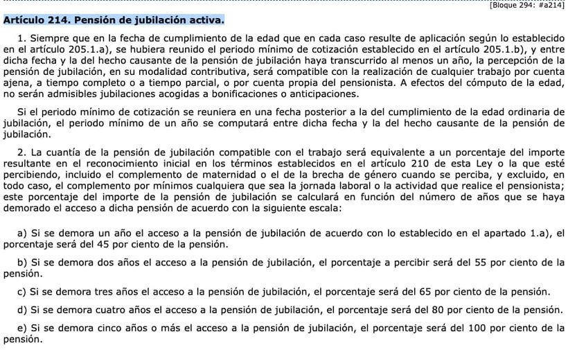 Artículo 214 de la Ley General de la Seguridad Social