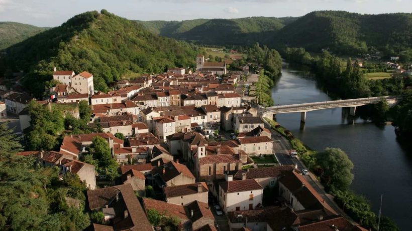 Paisaje de Lot, en Francia