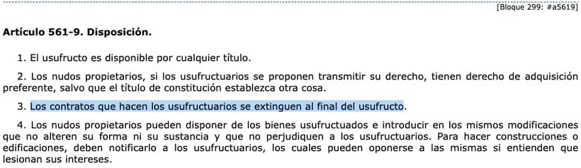 Artículo 561.9 del Código Civil de Cataluña
