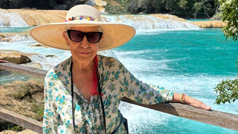 Kandy García, en uno de sus viajes