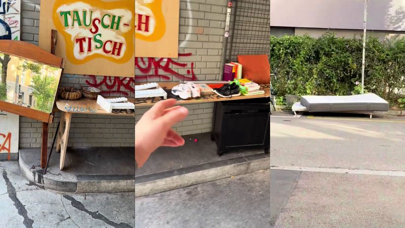 suiza dejan residuos calle gratis