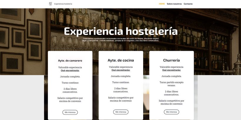 experiencia hosteleria