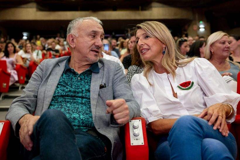 Yolanda Díaz durante las jornadas de UGT