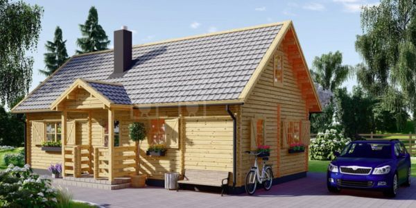 Fachada de la casa prefabricada