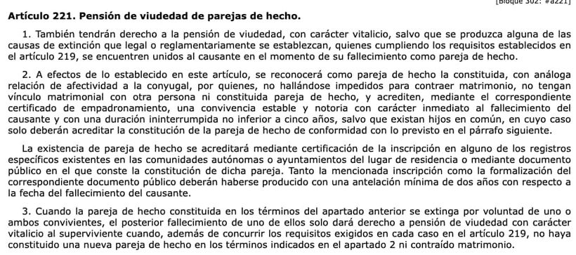 Artículo 221 de la Ley General de la Seguridad Social