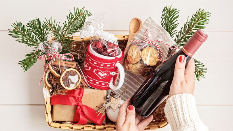 Una cesta de Navidad