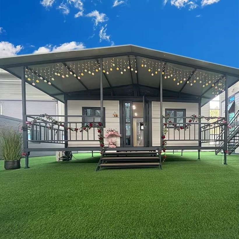 Fachada de la casa prefabricada