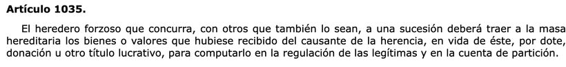 Artículo 1035 del Código Civil