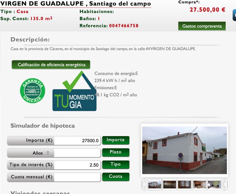 Chalet a la venta de Unicaja