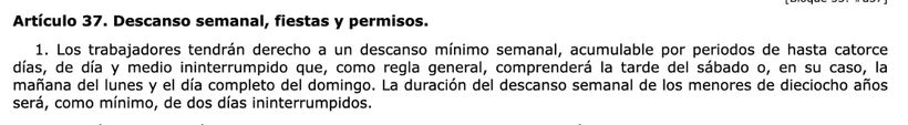 Artículo 37.1 del Estatuto de los Trabajadores