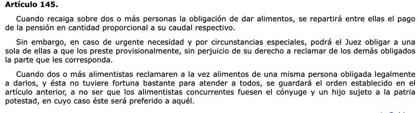 Artículo 145 del Código Civil