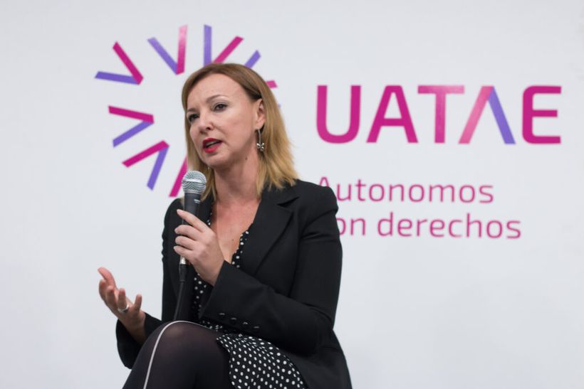 la secretaria general de Uatae María José Landaburu en un evento