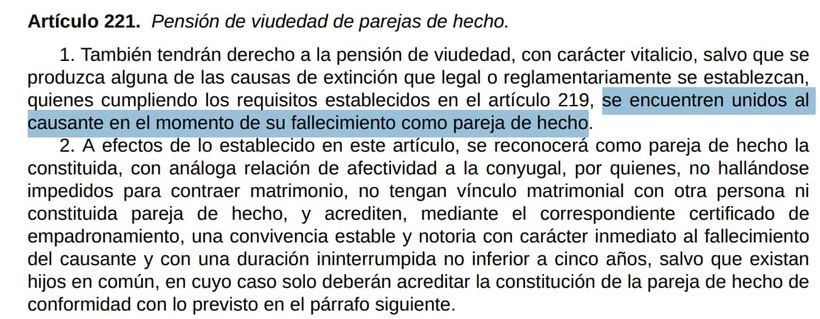 Artículo 221 de la Ley General de la Seguridad Social