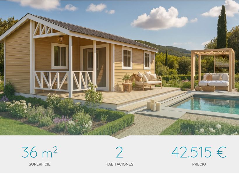 Exterior y características de la casa prefabricada