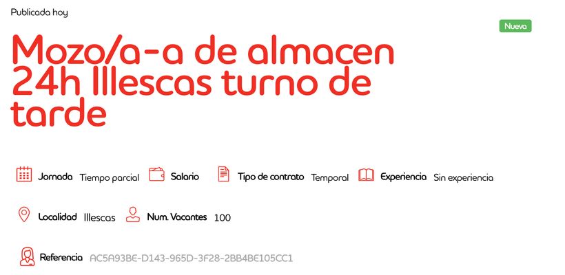Oferta de empleo Adecco mozos de alamacén
